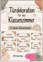 Vorschau - Arbeitsblätter - Türdekoration für das Klassenzimmer – Klassenzimmertür gestalten - Deckblatt
