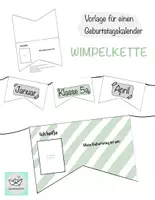 Vorschau - Poster - Geburtstags-Wimpelkette für Klasse 5 - Deckblatt