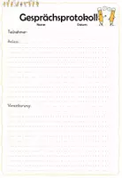 Vorschau - Anderer Materialtyp - Gesprächsprotokoll - Deckblatt