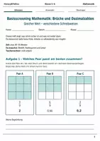 Vorschau - Arbeitsblätter - Brüche und Dezimalzahlen Klasse 5–6 - Deckblatt