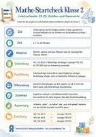 Vorschau - Arbeitsblätter - Mathe-Startcheck Klasse 2 – ZR 20, Größen & Geometrie - Seite 1