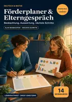 Vorschau - Fördermaterial/Inklusion - Förderplaner & Elterngespräch – Beobachtung, Auswertung & nächste Schritte - Deckblatt