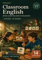 Vorschau - Arbeitsblätter - Classroom English – Phrase Cards, Help Desk & Mini Practice - Deckblatt
