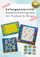 Vorschau - Spiele - Anfangsunterricht - Gesellschaftsspiele mit Farben & Bingo - Deckblatt