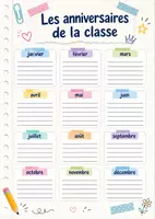 Vorschau - Mal- und Bastelvorlagen - Geburtstagskalender Französisch – 20 Designs „Calendrier des anniversaires“ | Schulstart & Dekoration - Seite 2