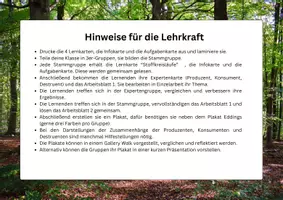Vorschau - Arbeitsblätter - Ökosystem Wald: Stoffkreisläufe - Gruppenpuzzle, Klasse 7/8 - Seite 1
