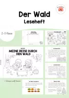 Vorschau - Arbeitsblätter - Lesebegleitheft: Eine Reise durch den Wald - Deckblatt