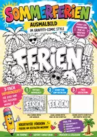 Vorschau - Mal- und Bastelvorlagen - Materialpaket Ferien | Sommer, Herbst, Winter, Weihnachten, Fasching, Ostern | Jahreszeiten Ausmalbild | Kunst | Grundschule - Deckblatt