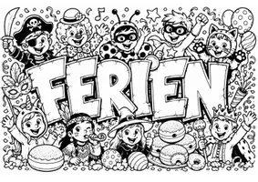 Vorschau - Mal- und Bastelvorlagen - Fasching| Faschingsferien | Ausmalbild | Fasching, Kostüme & Kunst | Grundschule - Seite 1