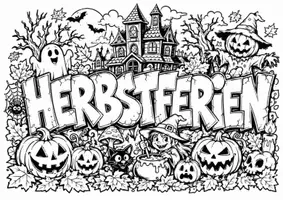 Vorschau - Mal- und Bastelvorlagen - Herbst| Herbstferien | Ausmalbild | Halloween, Herbst & Kunst | Grundschule - Seite 1