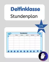 Vorschau - Poster - Stundenplan – Delfinklasse | Grundschule - Deckblatt