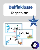 Vorschau - Präsentationen/Tafelbilder - Tagesplan & Tagestransparenz – Delfinklasse | Grundschule - Deckblatt