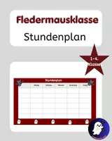 Vorschau - Anderer Materialtyp - Stundenplan – Fledermausklasse | Grundschule - Deckblatt