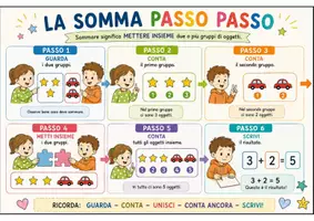 anteprima - Esercizi - La somma passo passo - Kit visivo con schede - Pagina 3