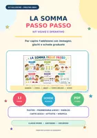 anteprima - Esercizi - La somma passo passo - Kit visivo con schede - Pagina di copertina