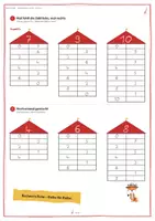 Vorschau - Arbeitsblätter - Zahlenhäuser bis 10 Klasse 1 | Zahlzerlegung Mathe Übungsblätter | Verliebte Zahlen | Zerlegehäuser | Freiarbeit - Seite 3