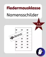 Vorschau - Merkblätter - Namensschilder Fledermausklasse | Schubladen & Hefte beschriften | Klassentier Fledermaus - Deckblatt