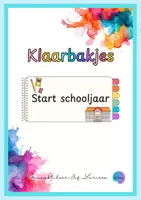 Voorbeeld - Juf Larissa - Klaarbakjes Start schooljaar - Voorblad