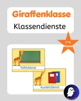 Vorschau - Poster - Klassendienste Giraffenklasse Grundschule - Deckblatt