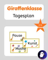 Vorschau - Poster - Tagesplan & Tagestransparenz – Giraffenklasse | Grundschule“ - Deckblatt