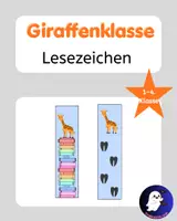 Vorschau - Anderer Materialtyp - Giraffenklasse Lesezeichen Deutsch - Deckblatt