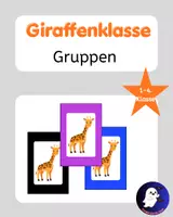 Vorschau - Präsentationen/Tafelbilder - Giraffenklasse Gruppeneinteilung Gruppen Grundschule - Deckblatt