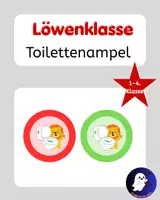 Vorschau - Bildkarten - Löwenklasse Toilettenampel Grundschule - Deckblatt