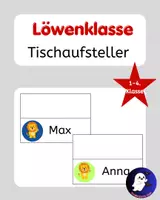 Vorschau - Poster - Löwenklasse Tischaufsteller Namensschild - Deckblatt