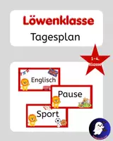 Vorschau - Poster - Löwenklasse Tagesplan Tafelkarten Stundenplan Transparenzen - Deckblatt