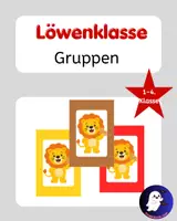 Vorschau - Präsentationen/Tafelbilder - Löwenklasse Gruppeneinteilung Gruppen Grundschule - Deckblatt