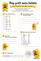 Vorschau - Arbeitsblätter - 🐥 Piep prüft meine Gefühle – Kostenloses Arbeitsblatt zur Gefühlsreflexion (Klasse 1–4) - Deckblatt