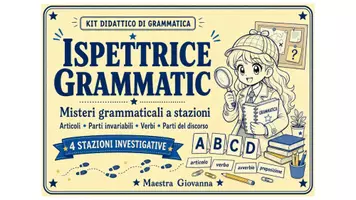 anteprima - Esercizi - 9 Schede Grammatica: le parti del discorso. Cl 4 e 5. - Pagina di copertina