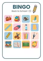 Vorschau - Spiele - Bingo Schulsachen SL - Deckblatt