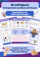 Vorschau - Unterrichtsreihen - Die Löffelglocke - Ein Experiment zum Hören und Staunen! - Deckblatt