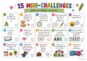 Vorschau - Arbeitsblätter - 15 - Mini-Challenges - Zusatzaufgaben/ Freiarbeit Klasse 2 - 4 - Seite 1