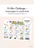 Vorschau - Arbeitsblätter - 15 - Mini-Challenges - Zusatzaufgaben/ Freiarbeit Klasse 2 - 4 - Deckblatt