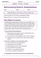 Vorschau - Arbeitsblätter - Basisscreening Zusammenfassen Klasse 5–6 - Deckblatt