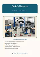Vorschau - Arbeitsblätter - Die Kfz-Werkstatt – Ein Praktikum beim Kfz-Mechatroniker – Lesespurgeschichte mit Rätselaufgaben (Klasse 9) - Deckblatt