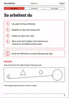 Vorschau - Arbeitsblätter - Englische Anweisungen Basisscreening Klasse 5–6 - Seite 1