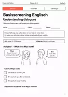 Vorschau - Arbeitsblätter - Dialoge verstehen Basisscreening Klasse 5–6 - Deckblatt