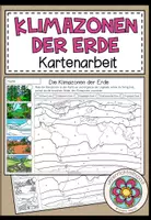 Vorschau - Arbeitsblätter - Klimazonen der Erde – Kartenarbeit | Arbeitsblätter Erdkunde 5.–6. Klasse - Deckblatt