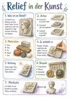 Vorschau - Arbeitsblätter - Lernposter + Arbeitsblätter zum Thema "Relief" + Lösung & MP3 + Mindmap + Infografik - Deckblatt