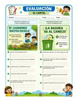 Vista previa - Hojas de trabajo - Evaluación de Comprensión Lectora: El Cartel ⭐ - página 2