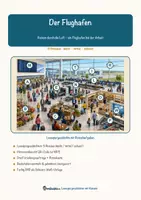 Vorschau - Arbeitsblätter - Der Flughafen – Lesespurgeschichte mit Rätselaufgaben (Klasse 8) - Seite 1