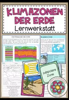 Vorschau - Stundenentwürfe - Die Klimazonen der Erde - Lernwerkstatt (Materialpaket) - Deckblatt