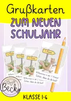 Vorschau - Bildkarten - Willkommensgruß zum Schuljahresbeginn - Deckblatt
