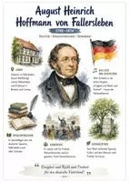 Vorschau - Arbeitsblätter - Lernposter + Arbeitsblätter zum Thema "August Heinrich Hoffmann von Fallersleben" + Lösung & MP3 + Mindmap + Infografik - Deckblatt