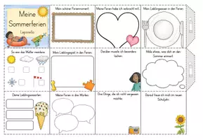 Vorschau - Arbeitsblätter - Sommerferien Rückblick: Leporello und Postkarte (Kl.1-4) - Seite 3