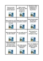 Vorschau - Arbeitsblätter - NATURAL DISASTERS Conversation Cards - More 3 Unit 12 - Seite 1