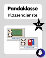 Vorschau - Poster - Klassendienste Pandaklasse Grundschule - Deckblatt